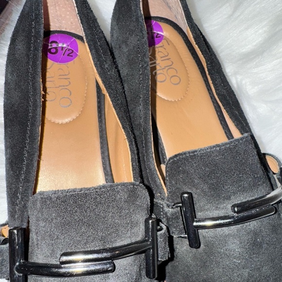 Franco Sarto Black Suede Loafers - Picture 5 of 7